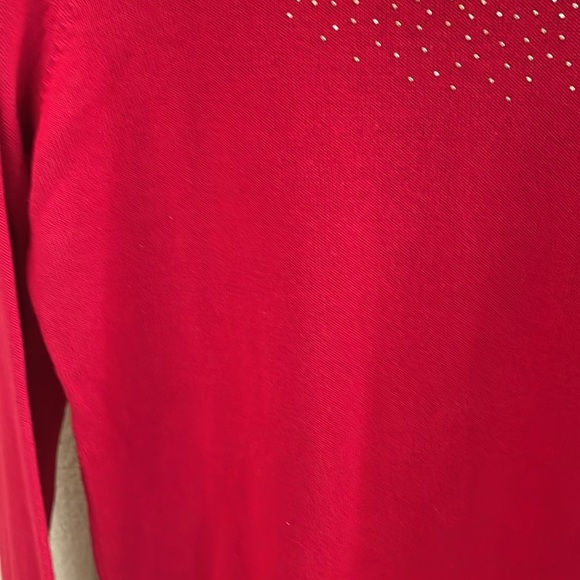 Calvin Klein Gold Stud Embellished Sweater in Red - Picture 6 of 14